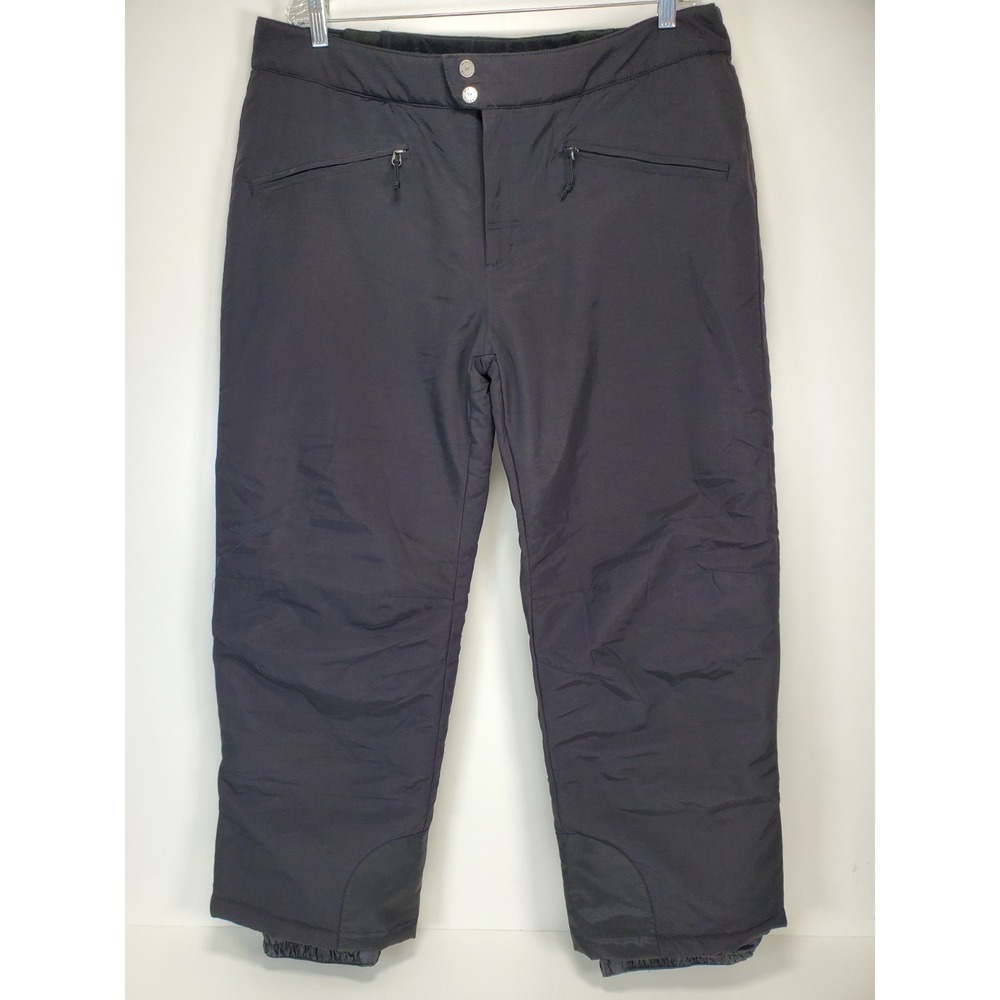 White Sierra XL Insulated Snow Pants Black Internal Elastic Snow Gaitors EUC